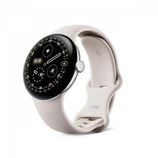 Google Pixel Watch 4 41mm Wi-Fi Polished Silver Aluminum case/Porcelain Active Band