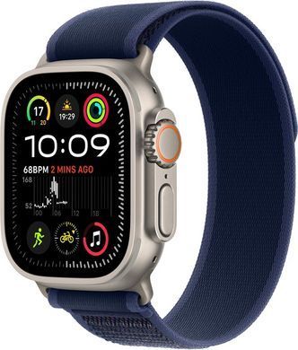 Apple Watch Ultra 2 GPS + Cellular 49mm Natural Titan. Case w. Navy Alpine Loop - Small (MYT33+MXMX3)