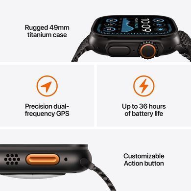 Apple Watch Ultra 2 GPS + Cellular 49mm Natural Titan. Case w. Navy Alpine Loop - Small (MYT33+MXMX3)