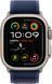 Apple Watch Ultra 2 GPS + Cellular 49mm Natural Titan. Case w. Navy Alpine Loop - Small (MYT33+MXMX3)