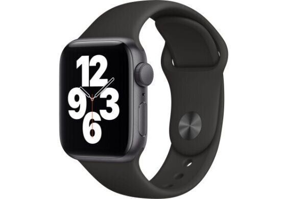 Apple Watch SE GPS 44mm Space Gray Aluminum Case w. Black Sport B. (MYDT2)