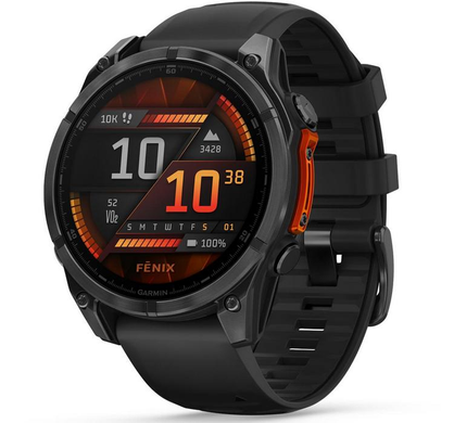 Garmin Fenix 8 47mm AMOLED Slate Gray with Black Silicone Band (010-02904-00)