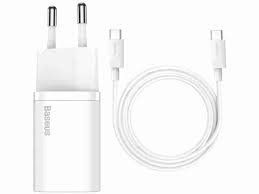Baseus Super Silicone PD Charger 25W + Type-C to Type-C (TZCCSUP-L02)