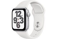 Apple Watch SE GPS 40mm Silver Aluminum Case w. White Sport B. (MYDM2)