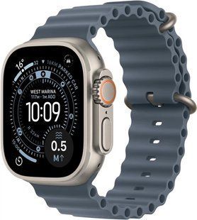 Apple Watch Ultra 3 GPS + Cellular 49mm Natural Tit. Case w. Anchor Blue Ocean Band (MEWH4)
