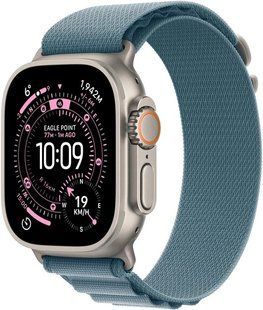 Apple Watch Ultra 3 GPS + Cellular 49mm Natural Tit. Case w. Light Blue Alpine Loop - Large (MEWP4)