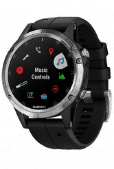 Garmin Fenix 5 Plus Silver with Black Silicone (010-01988-60)