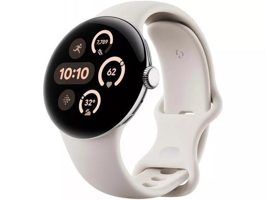 Google Pixel Watch 4 41mm LTE Polished Silver Aluminum case / Iris Active Band