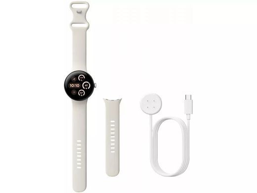 Google Pixel Watch 4 41mm LTE Polished Silver Aluminum case / Iris Active Band