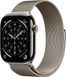 Apple Watch Series 11 GPS + Cellular 46mm Natural Tit. Case w. Natural Milanese Loop - M/L (MFD04)