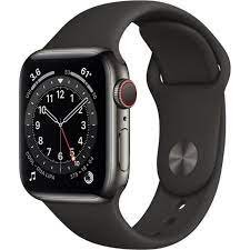 Apple Watch Series 6 GPS + Cellular 40mm Graphite Stainless Steel Case w. Black Sport B. (M02Y3) (US)
