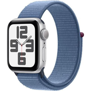 Apple Watch SE 2 GPS 40mm Silver Aluminium Case with Winter Blue Sport Loop (MRE33)
