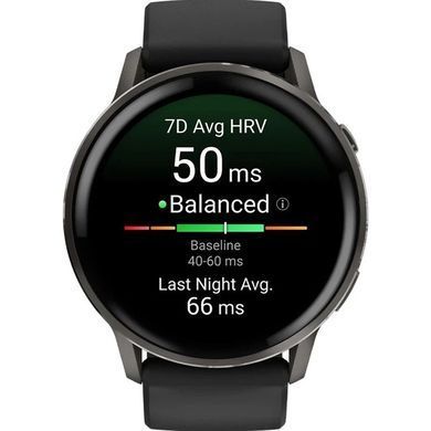 Garmin Venu 4 45 mm Slate with Black Silicone Band (010-03014-00)