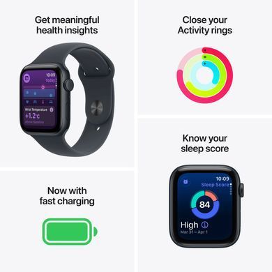 Apple Watch SE 3 GPS 40mm Midnight Alu. Case w. Midnight S. Band - M/L (MEHC4)