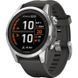 Garmin Fenix 7S Pro Solar Silver w. Graphite Band (010-02776-00/01)