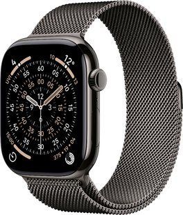 Apple Watch Series 11 GPS + Cellular 46mm Slate Tit. Case w. Slate Milanese Loop - M/L (MFD44)