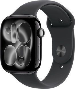 Apple Watch Series 11 GPS 46mm Jet Black Alu. Case w. Black S. Band - M/L (MEUX4)