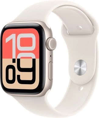 Apple Watch SE 3 GPS + Cellular 40mm Starlight Alu. Case w. Starlight S. Band - S/M (MEP64)