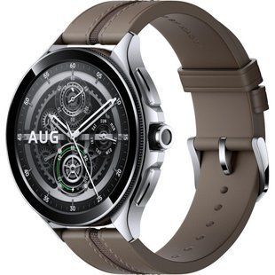 Xiaomi Watch 2 Pro Bluetooth Silver Case with Brown Leather Strap (BHR7216GL) (UA)