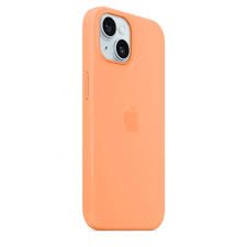 Apple iPhone 15 Silicone Case with MagSafe - Orange Sorbet (MT0W3) (EU)