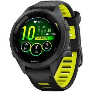 Garmin Forerunner 265S Black Bezel and Case w. Black/Amp Yellow S. Band (010-02810-03/13/53)