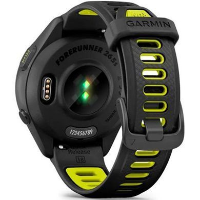 Garmin Forerunner 265S Black Bezel and Case w. Black/Amp Yellow S. Band (010-02810-03/13/53)