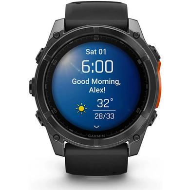 Garmin Fenix 8 51mm AMOLED Slate Gray with Black Silicone Band (010-02905-00)