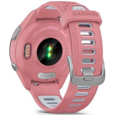 Garmin Forerunner 265S Black Bezel w. Light Pink Case and Light Pink/Whitestone S. Band (010-02810-05/15/55